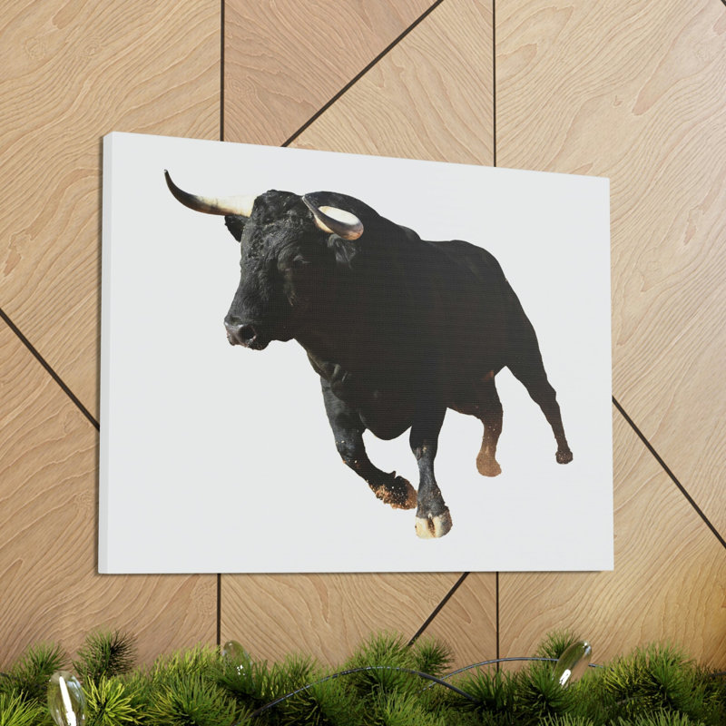 Impression d'art mural Bull, H 18 po x l 24 po