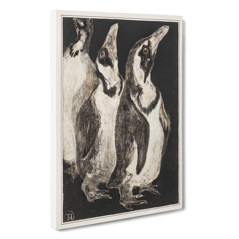 Three Penguins by Theo Van Hoytema - Wrapped Canvas, 76cm H x 50cm W x 3cm D
