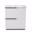 Meuble-lavabo 30 po avec lavabo en céramique et tiroirs pleine extension, glissières de tiroir à fermeture en douceur-1037405238