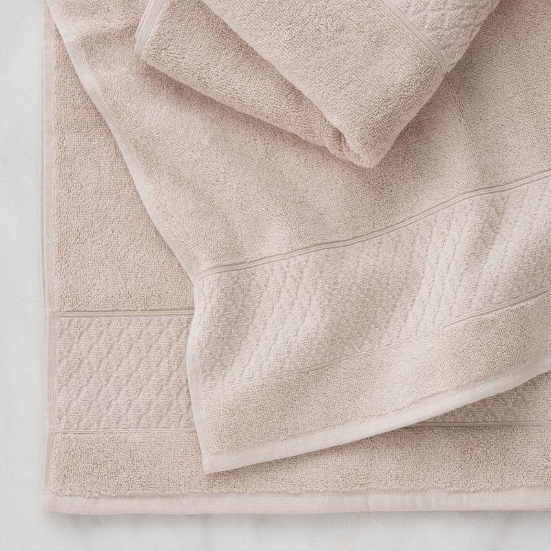 Ensemble de serviettes 100% coton Annaleice, Rose
