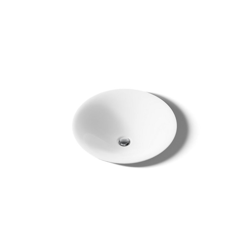 Carillon Circular Vessel Bathroom Sink, White