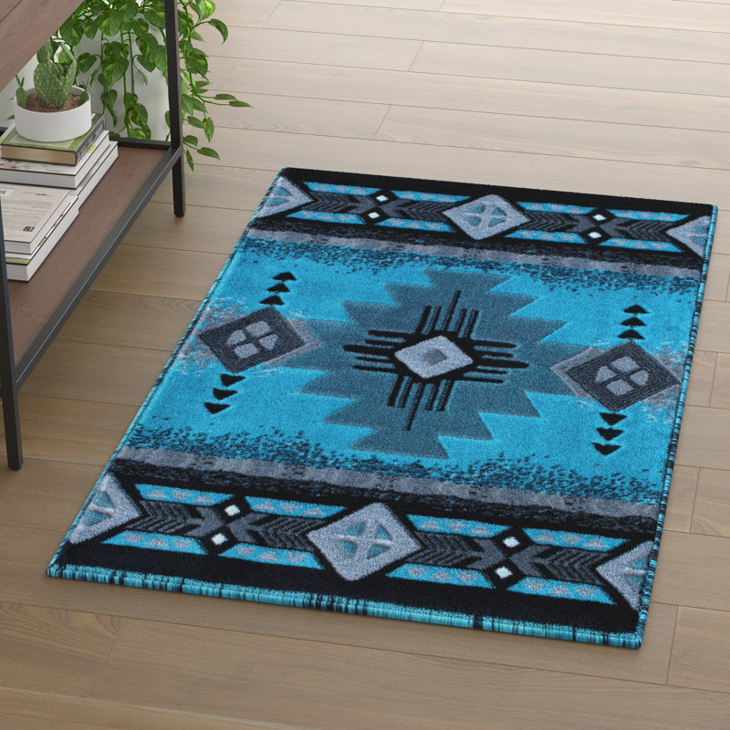 Leitha traditionnel en fibre d'oléfine, Rectangle 3 pi x 5 pi