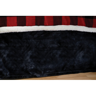 Jupe de lit noire moelleuse