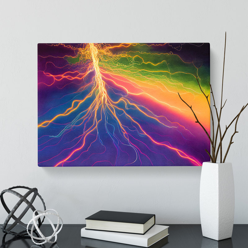 Lightning Bolt Vol.1 - Wrapped Canvas, 35cm H x 50cm W x 3cm D