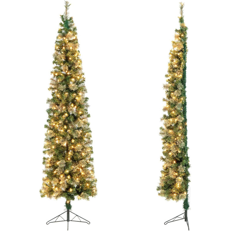 Lighted Artificial Pine Christmas Tree