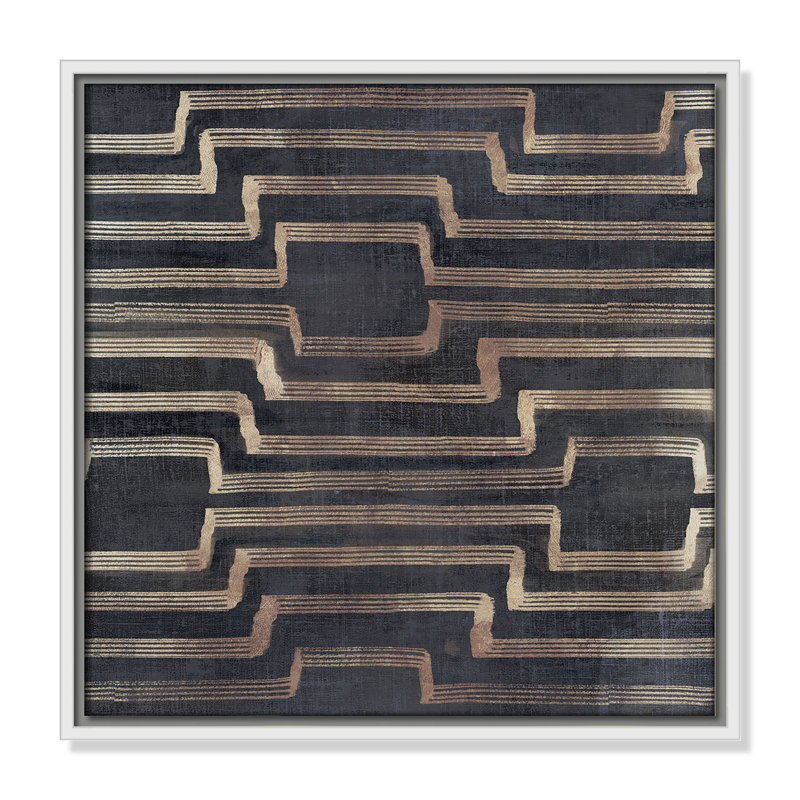 Golden Symphony in Motion II - Square Version Print par Emma Peal, Blanc, H 17,5 po x l 17,5 po