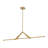 Minimalist Gold Strip Dimmable LED Linear Pendant