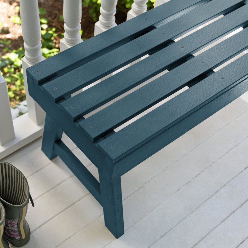 Banc de pique-nique en plastique Midwest, Bleu Nantucket