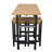 Jeanetta Solid Wood Top Four Leg Dining Set