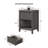 Modern Fluted 1-Drawer Nightstand With Open Shelf Storage-1429013505