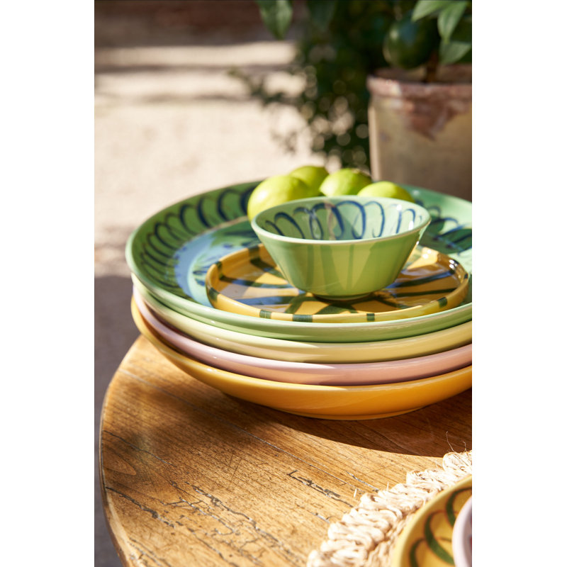 Amalfi Berry Bowl - Pink - 4.5", Green
