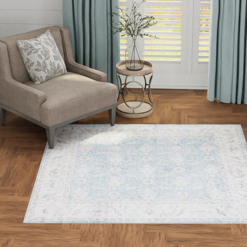 Bungalow Rose Dinah Timeless Rug, Carré 7 pi 10 po x 7 pi 10 po