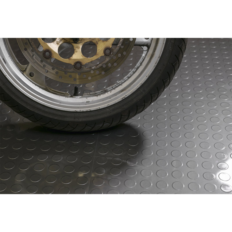 Thaney 45.72 x 45.75 cm Plastic Tile, Dark Grey