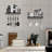 Floating Wall Shelves With Adjustable Hooks For Kitchen, Bathroom, Or Coffee Nook - Rustic Storage Shelf Set Of 2 - Durable Pine Wood With Matte Black Metal Brackets