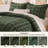 Bedsure Tufted Boho Queen Comforter Set – 3-Piece Olive Green Shabby Bedding，Farmhouse Jacquard Bed Set with Embroidery, All-Season Softness for Cozy Bedrooms & Boho-Chic Gifts-105490891-105490881
