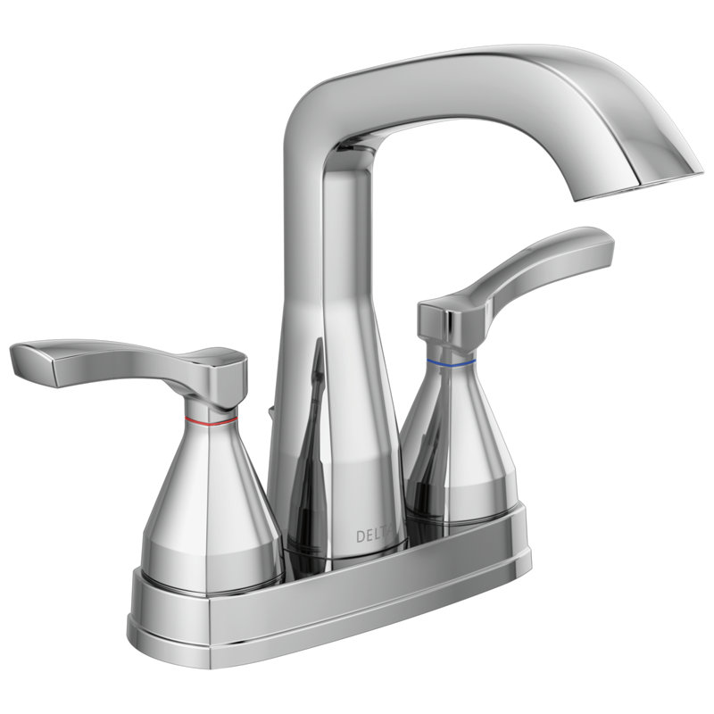 Stryke Centerset Bathroom Faucet with Drain Assembly, Chrome