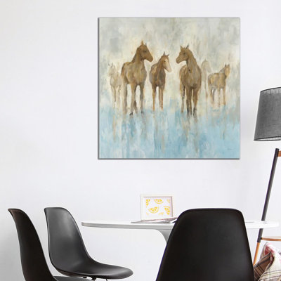 Horses 1 Piece Wrapped Canvas Painting