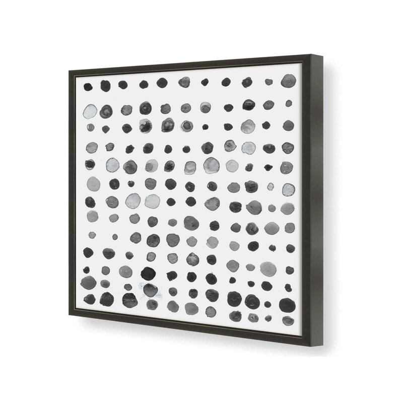 Commande en noir et blanc, reproduction sur toile, H 21,5 po x l 21,5 po, Noir satiné