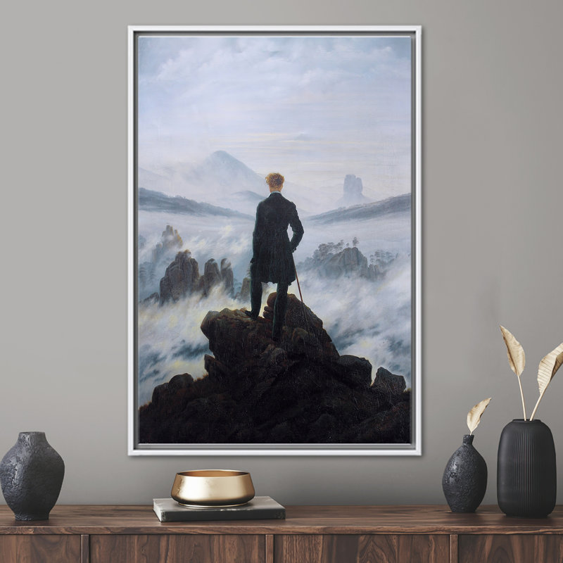 Print on Canvas, 35 cm H x 25 cm W, White Floater Framed