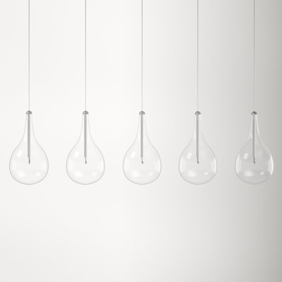 Deva 5 Light Glass Dimmable Pendant