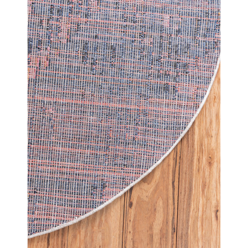 Victorville Abstract Indoor Rug, Round 4'