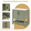 Meuble-lavabo vert de 30 pouces avec lavabo en céramique et rangement polyvalent - idéal pour les petites salles de bain-1045509599