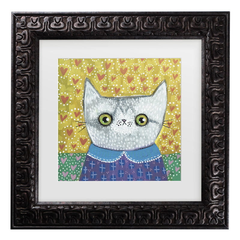 Art encadré «Melook Averinos Kooky Cat II», H 14,5 po x l 14,5 po