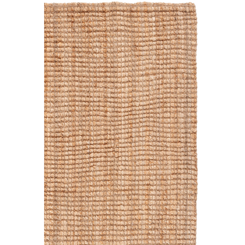 Tapis en jute tissé à la main Calidia, Tapis de couloir 2 pi 3 po x 7 pi