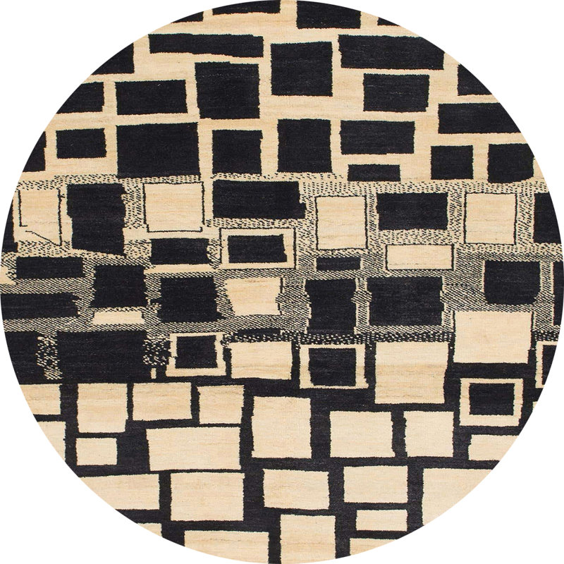 Tapis abstrait moderne 1515, Rond 3 pi