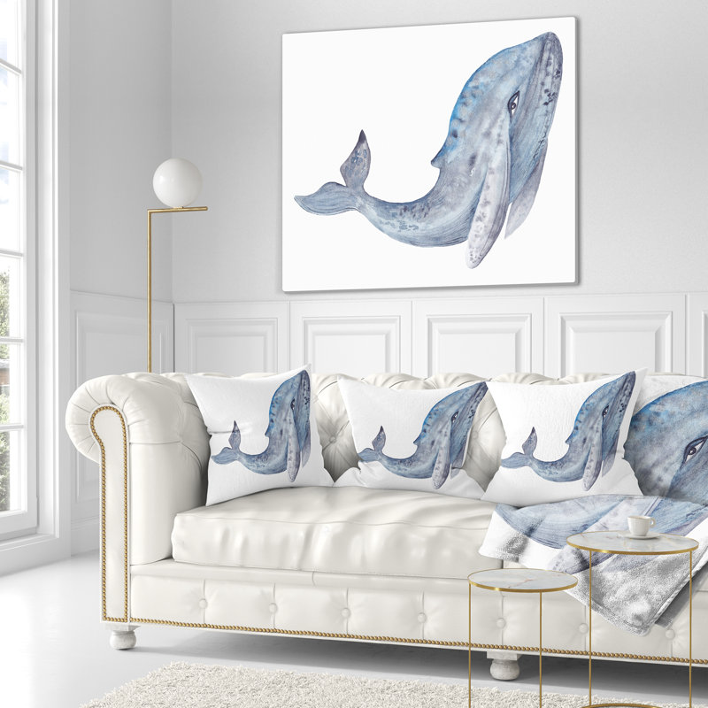 Coussin décoratif grande baleine