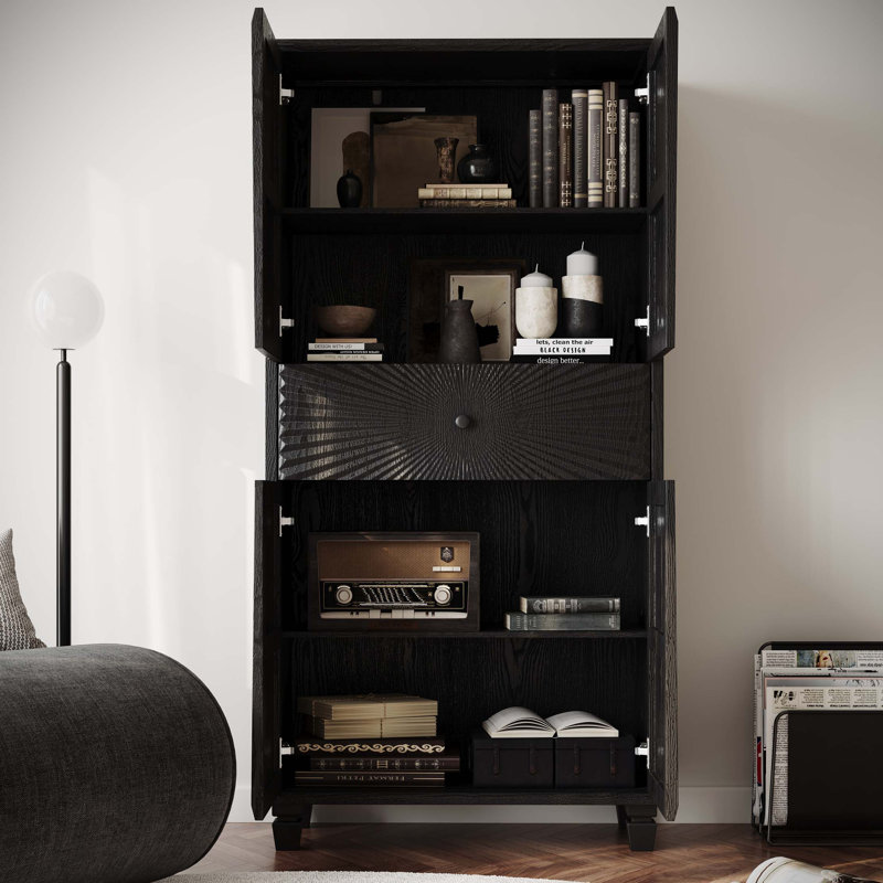 Artistic 3D Geometry Cabinet with Premium Storage Solutions