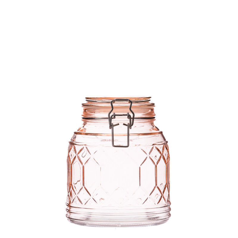  10 Strawberry Street Bleeker Graduated Glass Canister Set, Blush, Pink