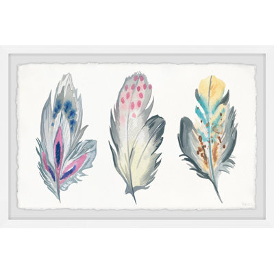 «Stylish Feathers», reproduction encadrée