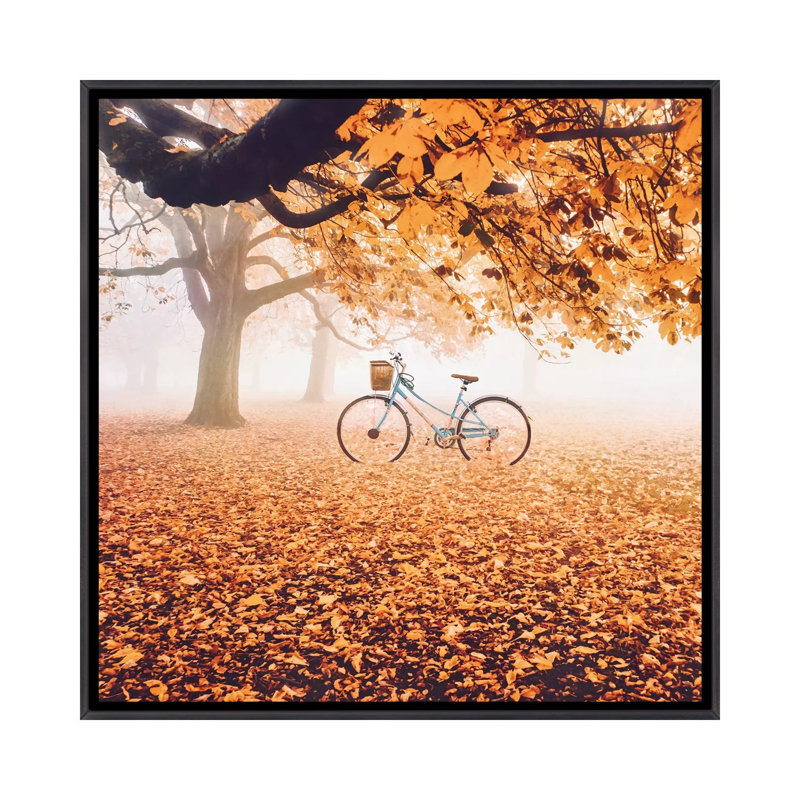 Orange partout par Hobopeeba-impression, H 26 po x l 26 po x P 1,5 po, Pas de tapis, Toile avec cadre noir patiné