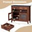  Buffet Buffet avec 2 tiroirs 1 compartiment ouvert 2 portes 2 tablettes réglables