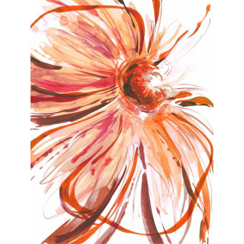 Full Blossom III Painting by Sara Brown, Plexi, 40" H x 30" W x 1.5" D