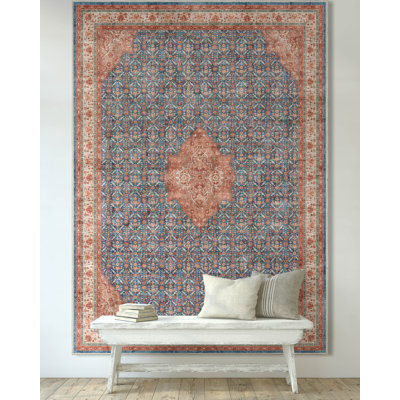 Tapis bleu / ivoire Asha Lilith