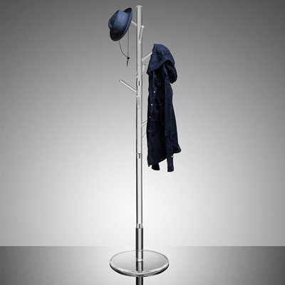 Transparent Acrylic Coat Rack Stand, Freestanding Coat Hanger Floor Type, Simple Modern Bedroom Office Creative Coat Rack, Tree Decorative Acrylic Fur