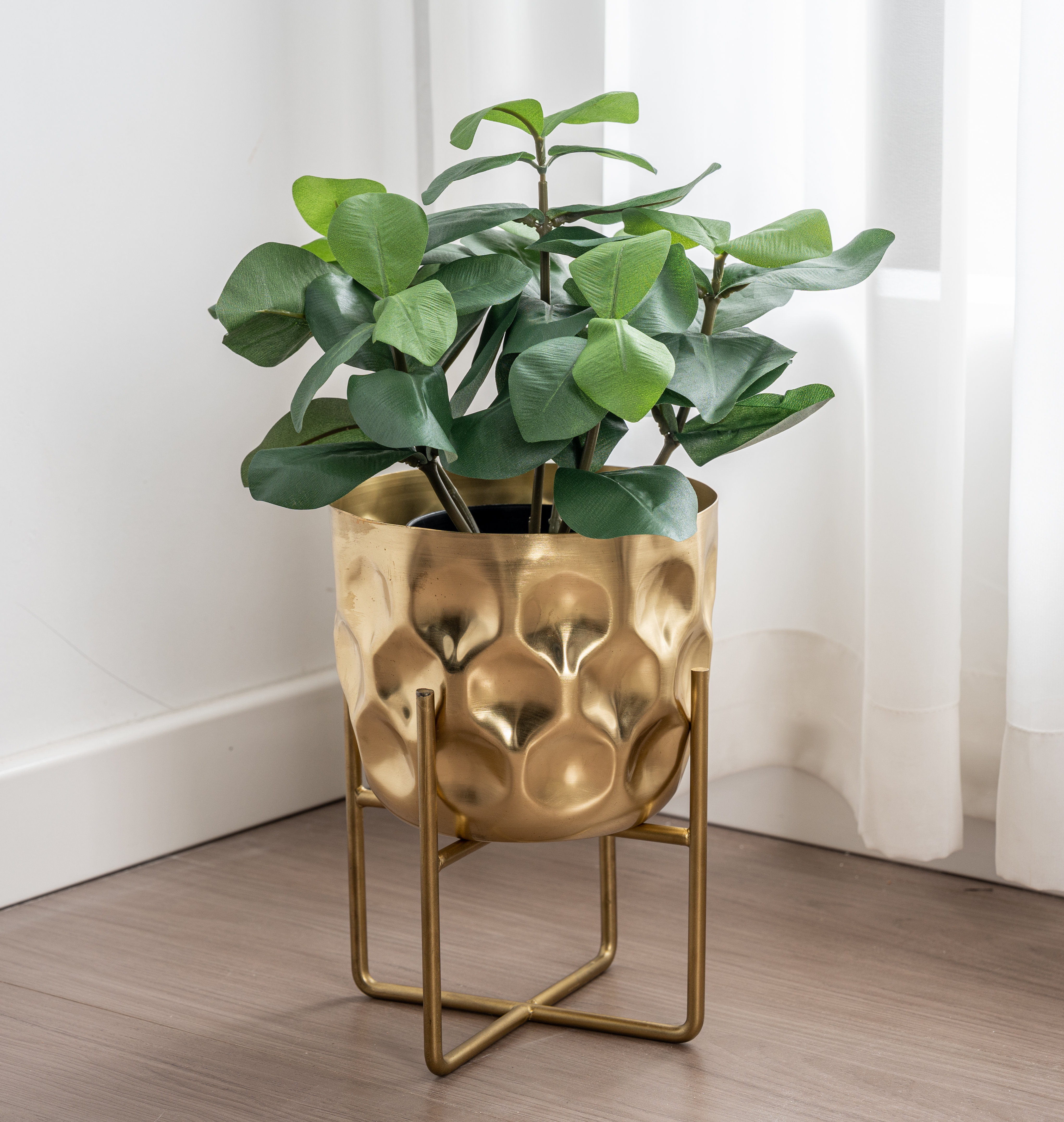 MY GIFT Laraea 7 Inch Hammered Metal Pot Planter | Wayfair.co.uk