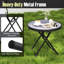 Round Metal Folding Outdoor Coffee Table , 46cm cm W 46cm cm D