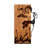 Elegant Decorative Wooden Wall Accessory, Walnut & Black Finish, 13.8 x 22.8 x 1.2 inches | 50% Real Wood (Thickness: 1.2 inches) & 50% Metal (Thickness: 0.6 inches) | Unique Home Decor, Stylish and Functional Design