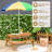 Callicoon Kids 2 Piece Solid Wood Rectangular Outdoor Table Or Chair and Chair Set