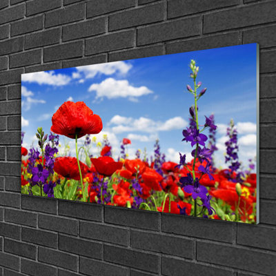 Flowers Nature - Unframed Photograph on Glass