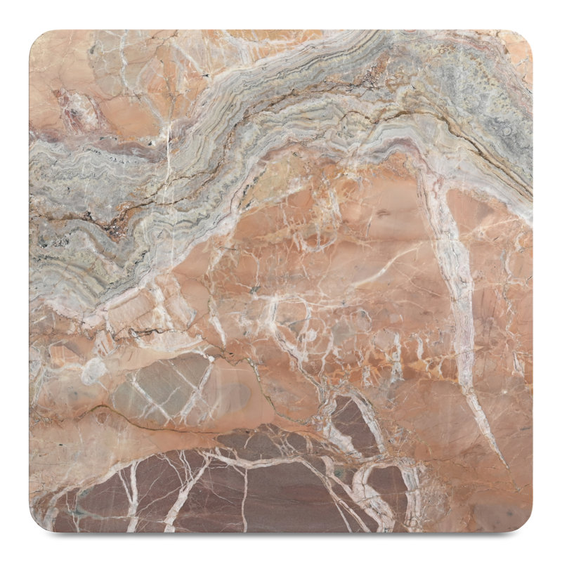 Adile Marble Coffee Table, Orange