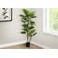 Plante artificielle, 61 po, arbre Monstera, intérieur, en pot, plancher, Real Touch, feuilles vertes, pot noir