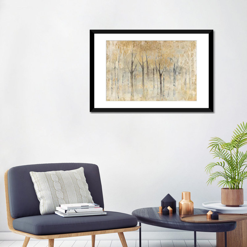 Season's End, reproduction d'art sur toile, Papier d'art encadré noir, H 24 po x l 32 po x P 1 po, Blanc
