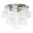 14" 3-Light Chrome Flush Mount Ceiling Light with 17 Glass Balls | Clear Twisted Glass | E12 Candelabra Base | Modern Bubble Chandelier-23833538-23833551