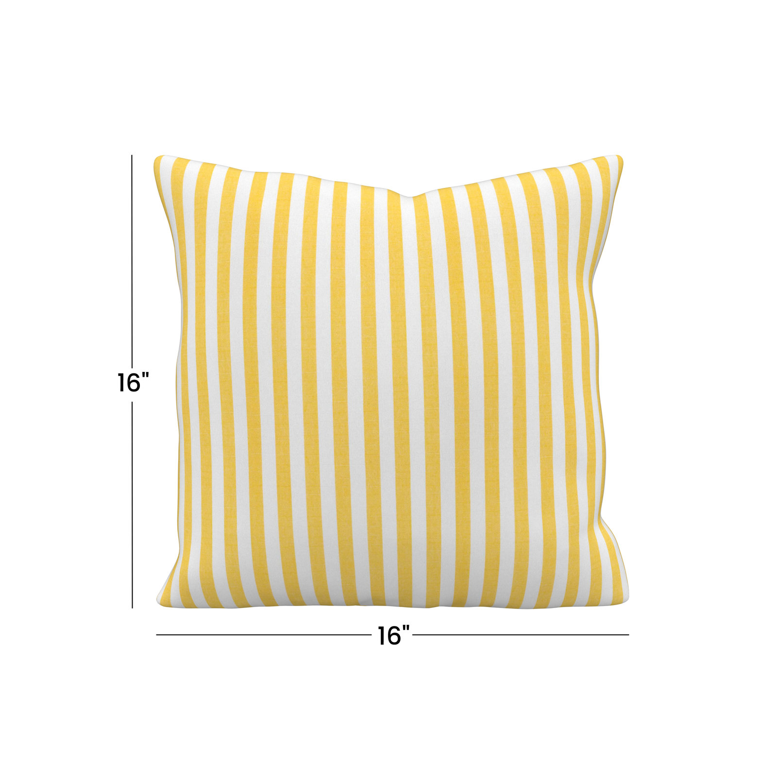Kacy Sunbrella® Throw Pillow, Sail Away Sunflower, 16 x 16 x 3