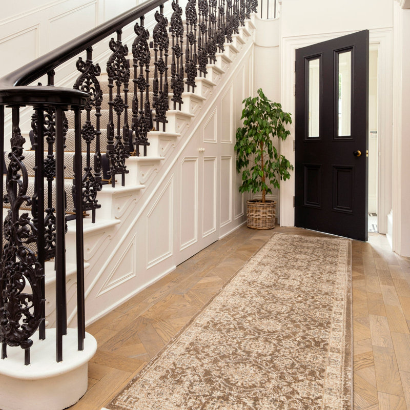 Runner Tarcisia Damask Hand Tufted Area Rug, 70cm x 240cm