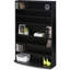 Tour de rangement multimédia à 6 niveaux Espresso, organisateur multimédia vertical pour le salon ou le bureau